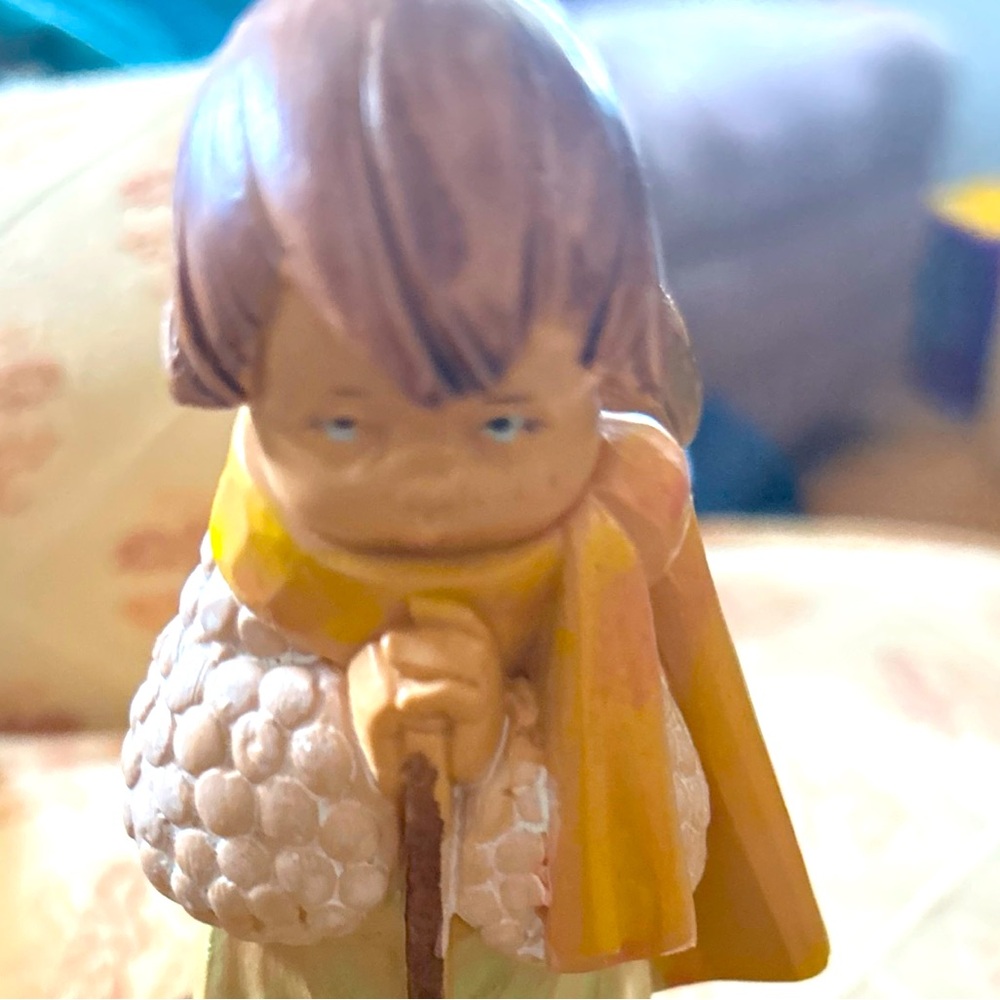 Vintage Figurine with Yellow Scarf Fontanini